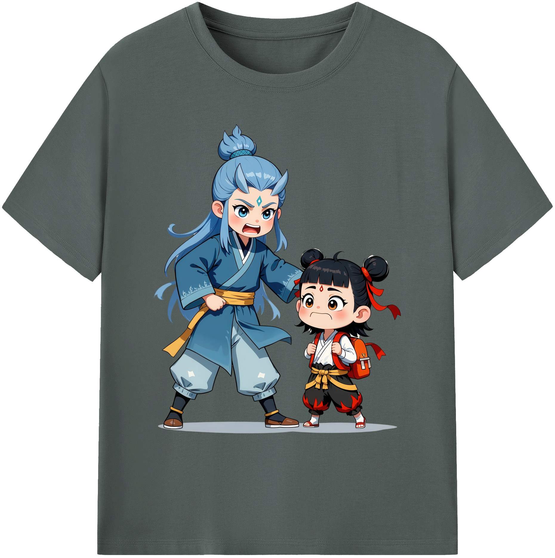 （画像用） Ne Zha 2 ナタ 魔童の大暴れ 綿100％ メンズ半袖Tシャツ｜肌触りやわらか＆通気性